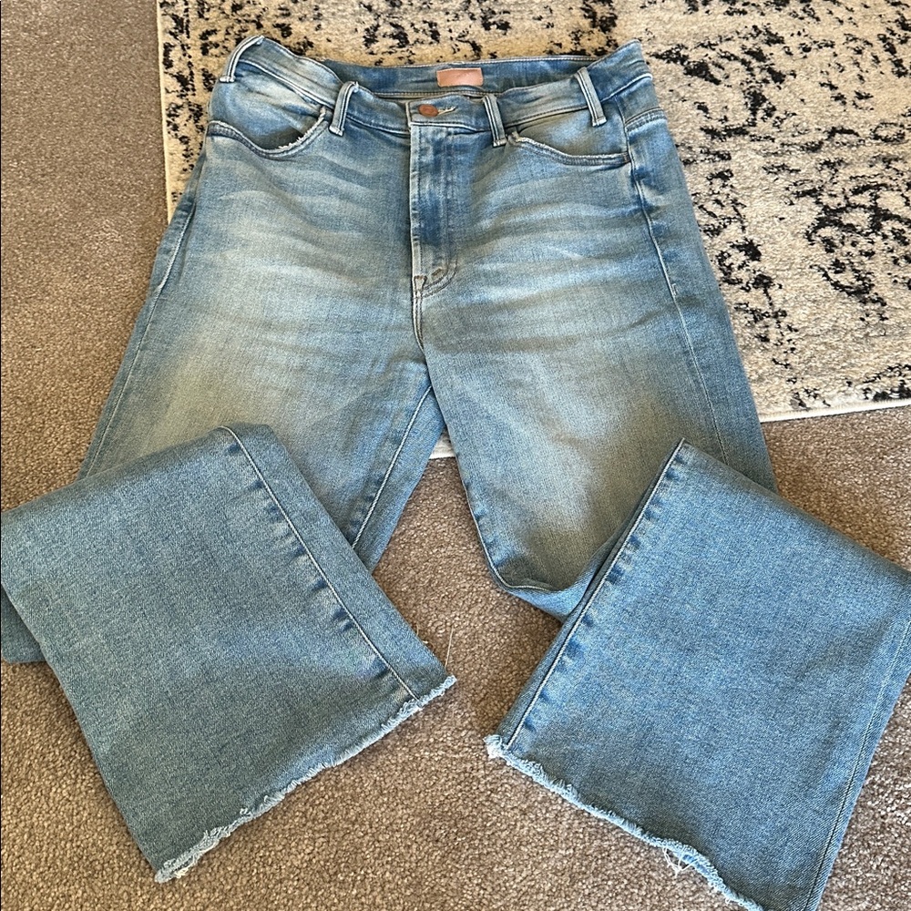 Mother size 29 The Hustler Ankle Fray in Au Revoir color high waist EUC - Picture 8 of 9